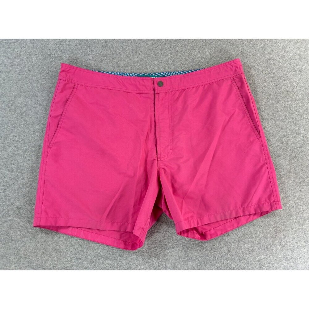 Bonobos Mesh Lined Swim Trunks Shorts (Men's Size 38) Pink - 5"‎